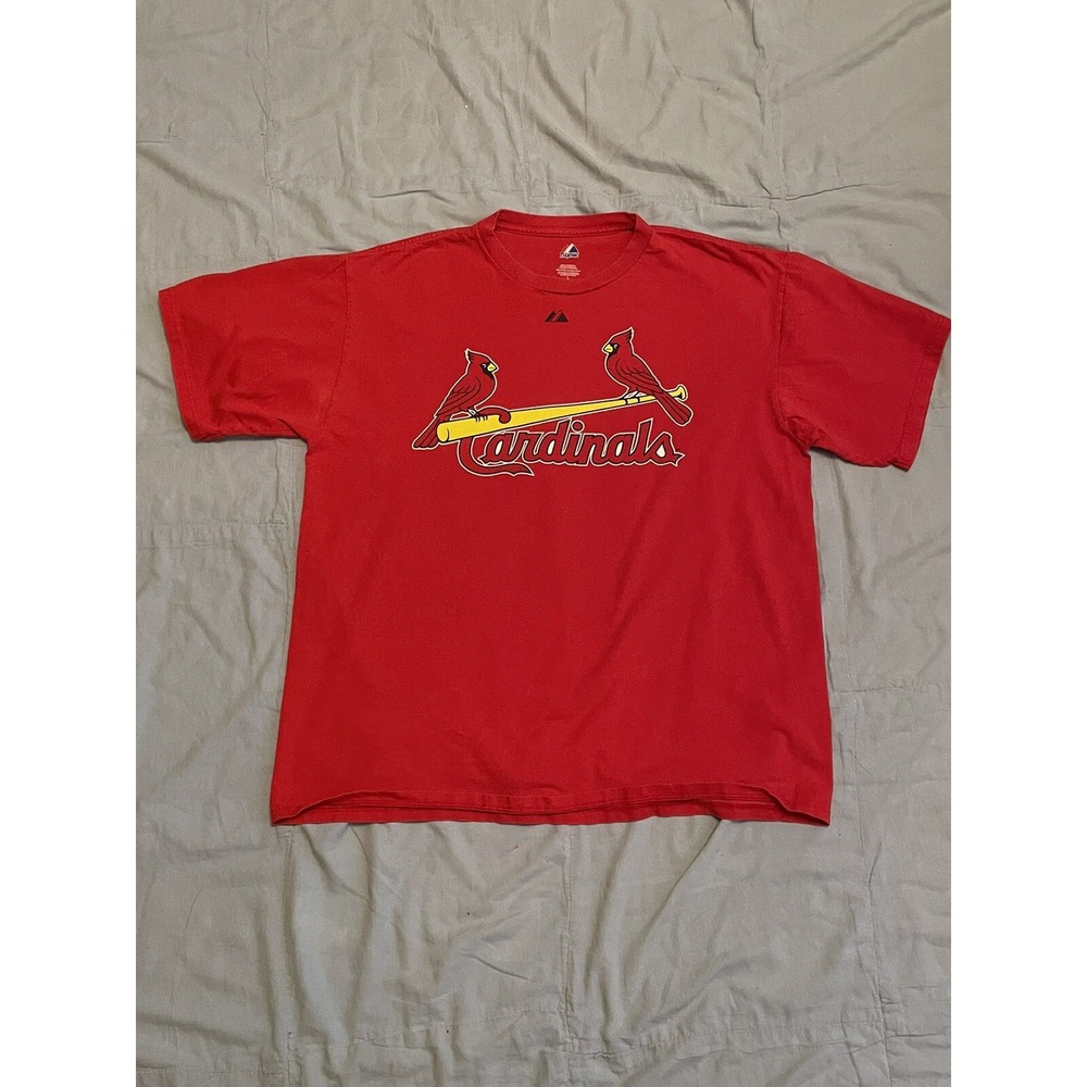 Men's St. Louis Cardinals T-Shirt Majestic Matt Holliday #15‎ Red Size L